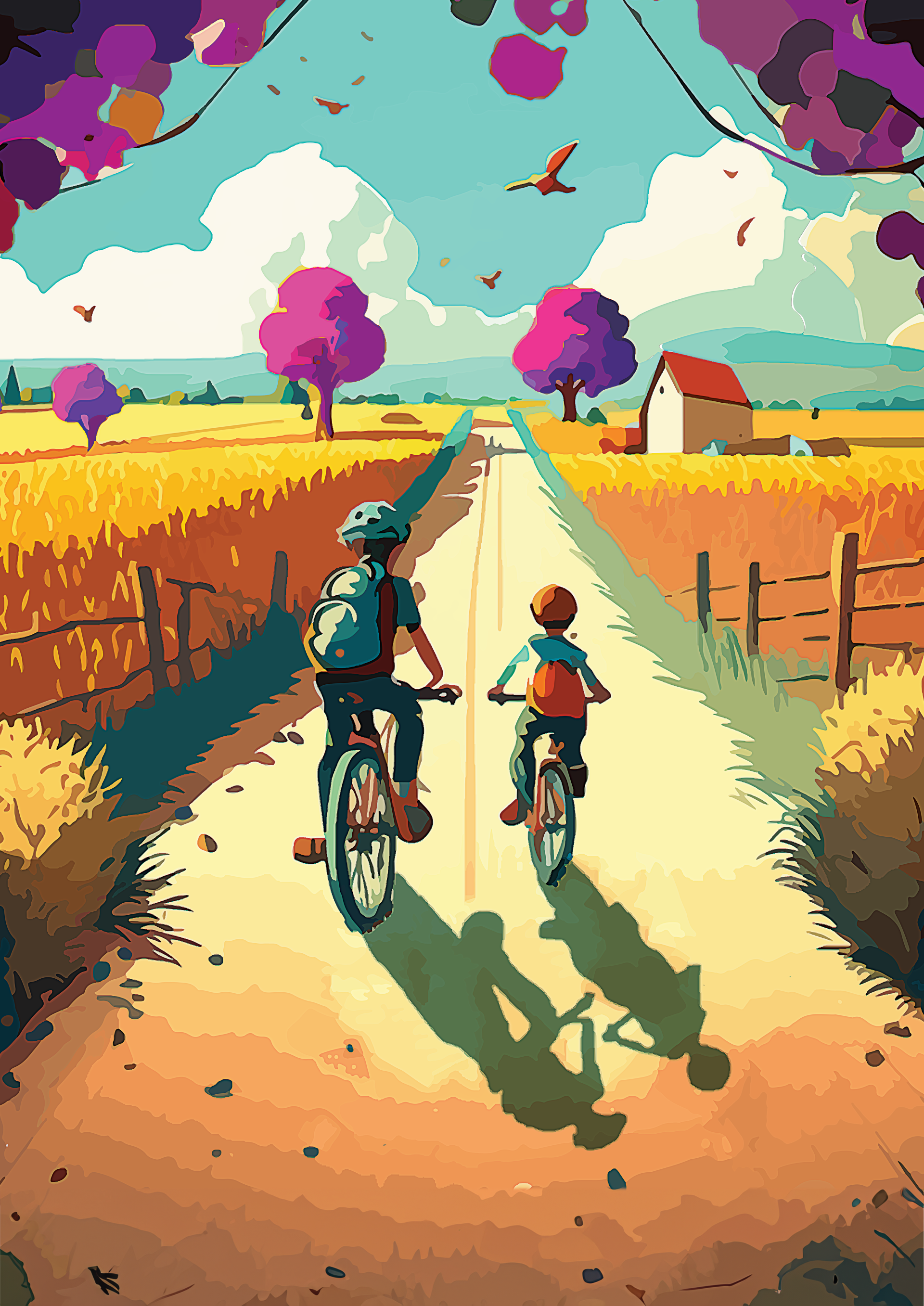 deux enfants à vélo
