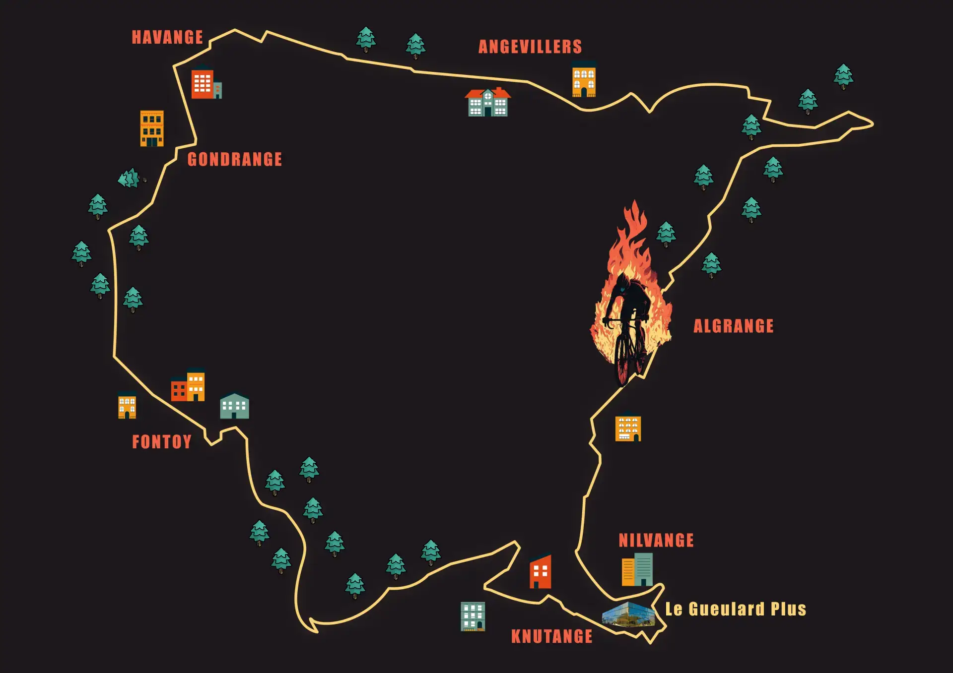Visuel officiel du parcours vélo La Chistole 5 à Nilvange